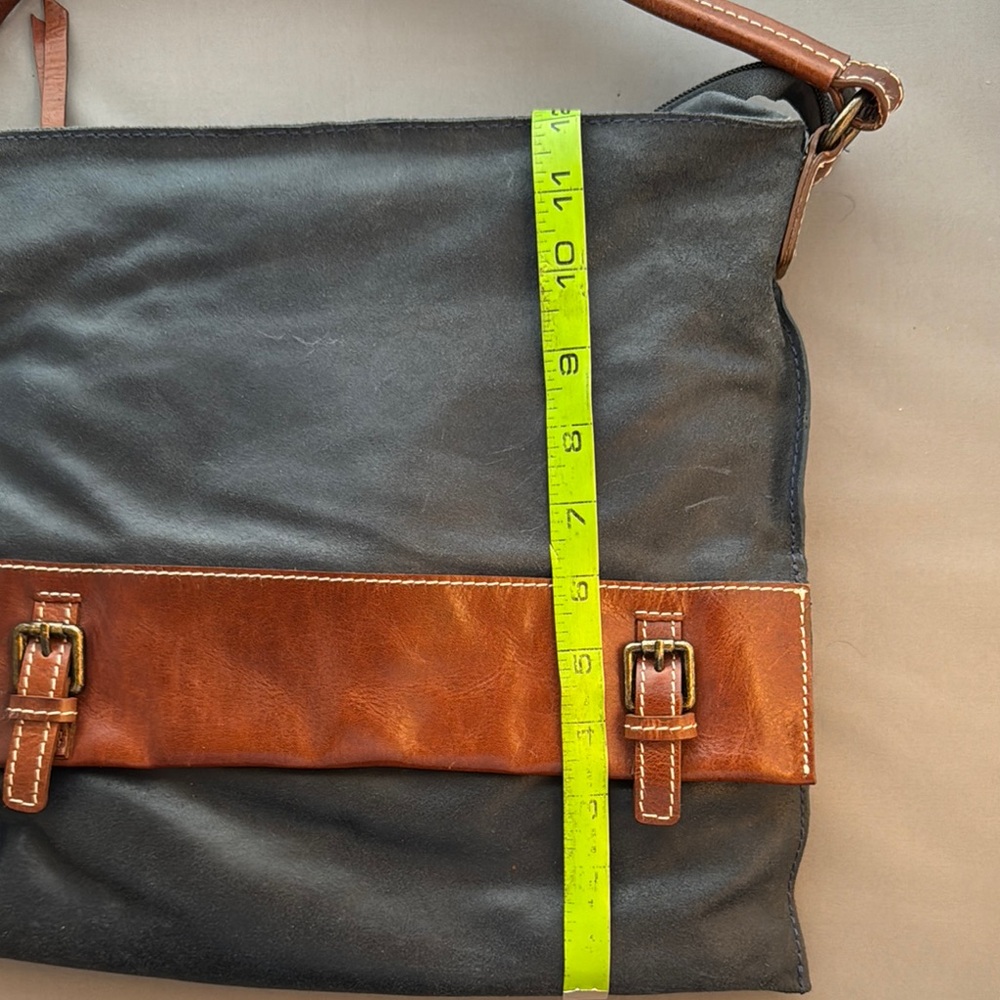 NINO BOSSI | Women's  Black and Brown Leather Shoulder Bag - Picture 5 of 7